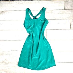 NWT J Crew Silk Emerald Racer Back Dress 4